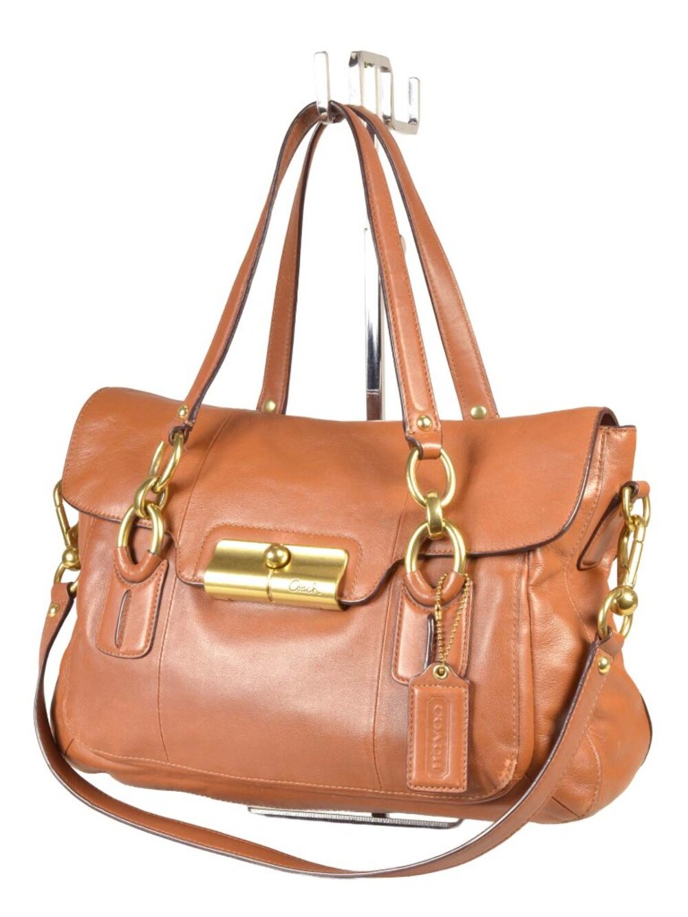 Coach Poppy Kristin Brown Leather Satchel 18277